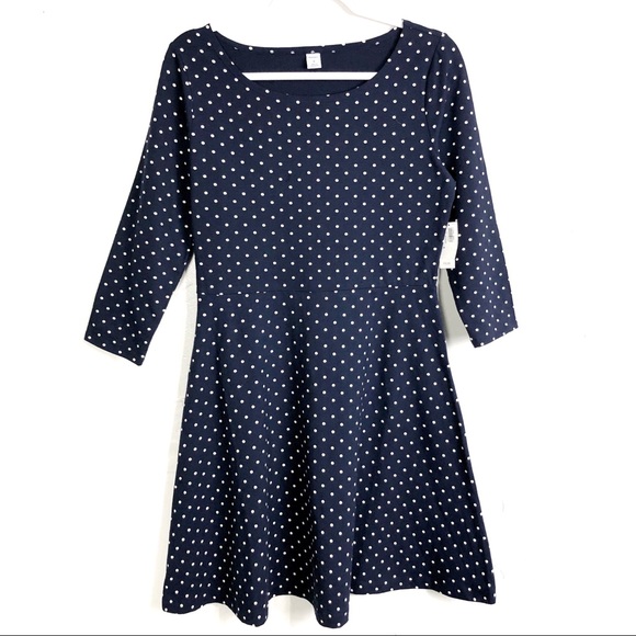 Old Navy Dresses & Skirts - CLOSET CLOSING Old Navy Blue White Polka Dot Dress